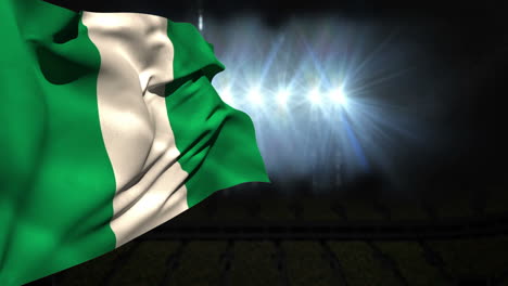 Gran-Bandera-Nacional-De-Nigeria-Ondeando-