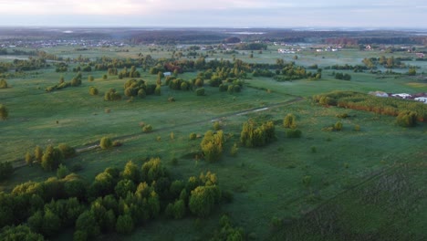 aerial vilnius hinterland flyby, lithuania