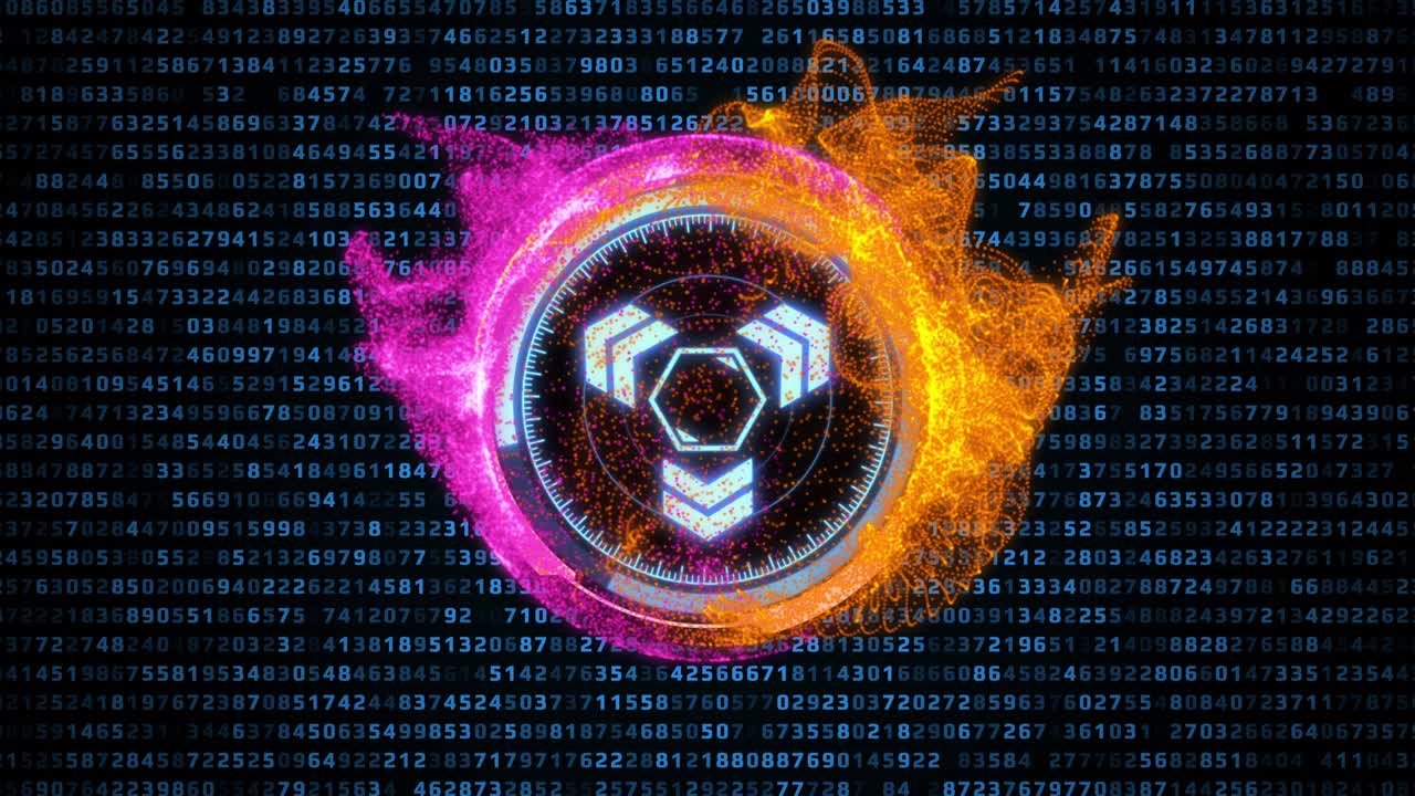 hud elemento de círculo de giro futurista animación 4k con interfaz de escaneo de esfera de plasma.