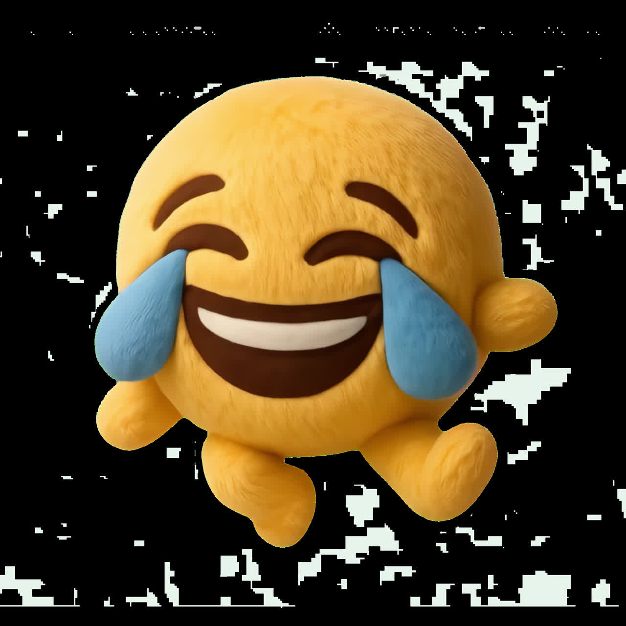 Emoji alegre con animación de lágrimas, recurso aislado, vídeo transparente en 4K, canal alfa, ProRes 4444