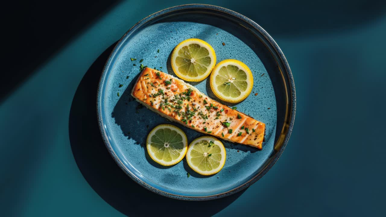 salmón a la parrilla con limón