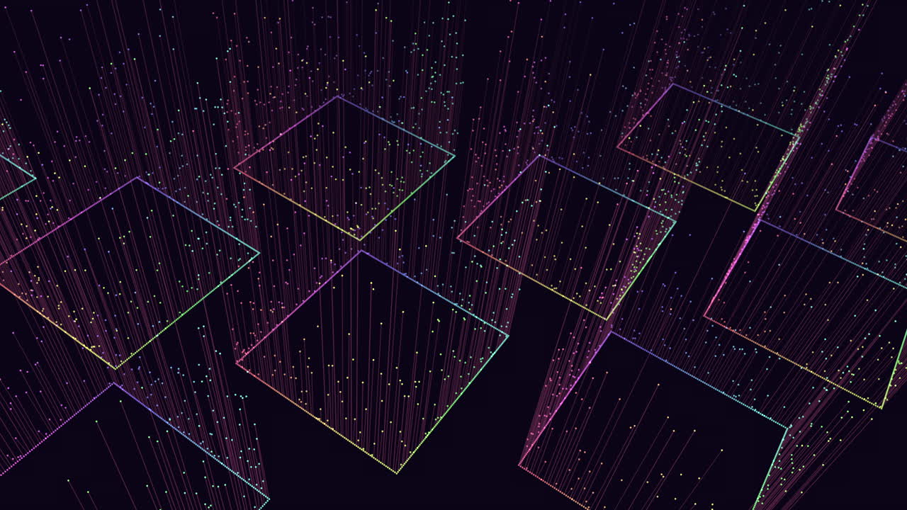 Vibrant grid of colored lines an abstract visual composition