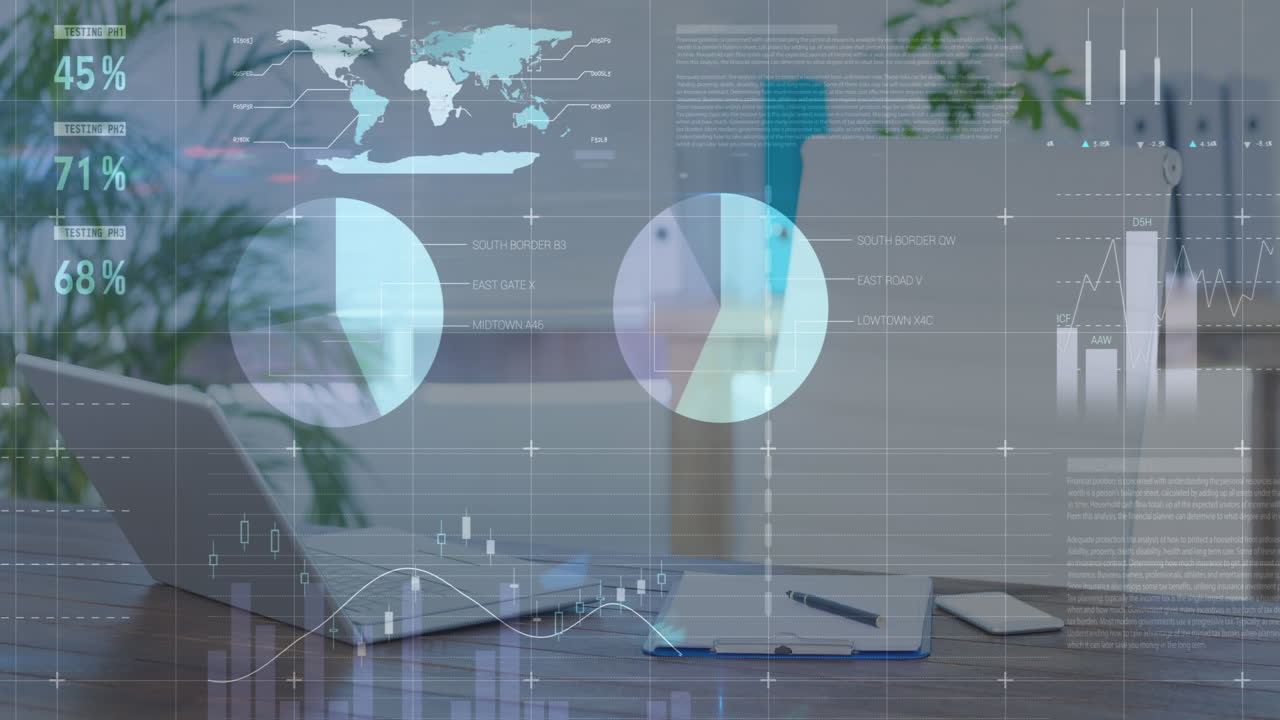 una imagen compuesta de varios gráficos financieros