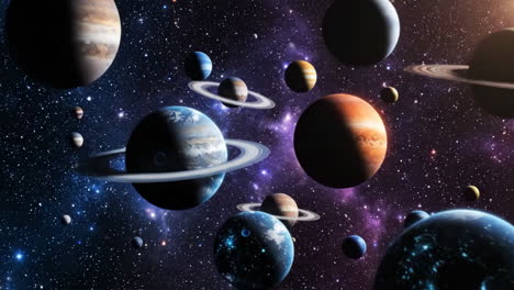 a collection of images showcasing both the intricate details of a human eye and the vastness of planets in space