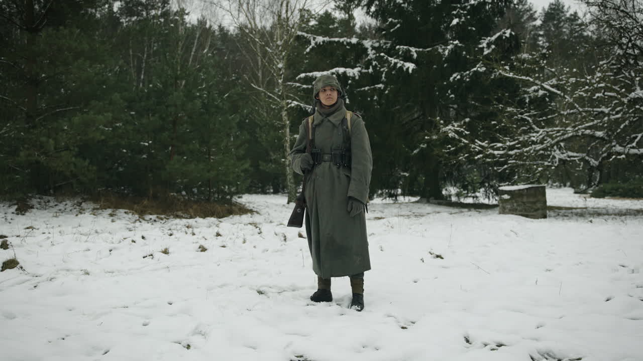 WWI/II German Soldier in Winter