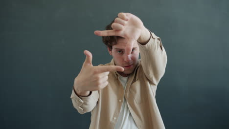 Man Framing a Shot