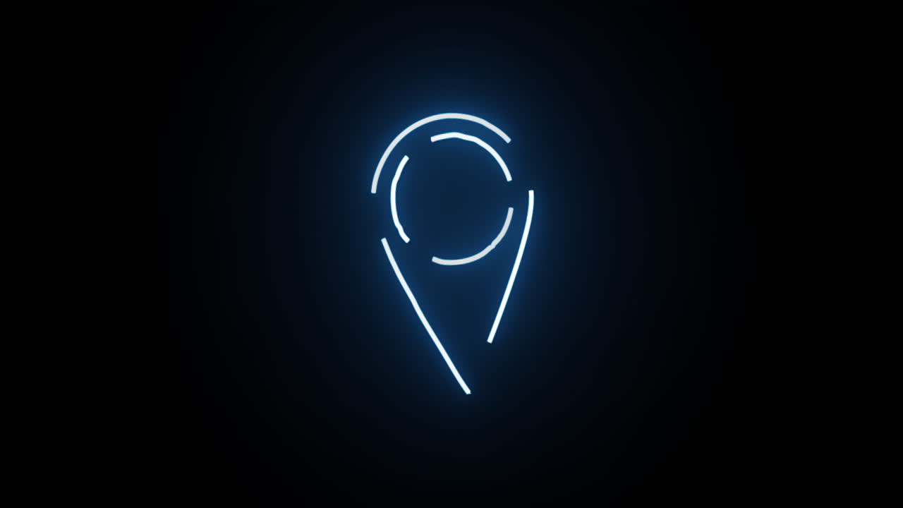 Neon Location Icon