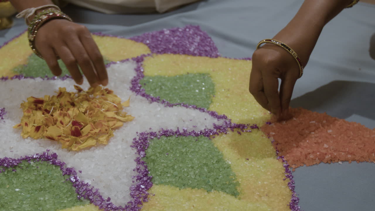 Creating a Colorful Rangoli Design