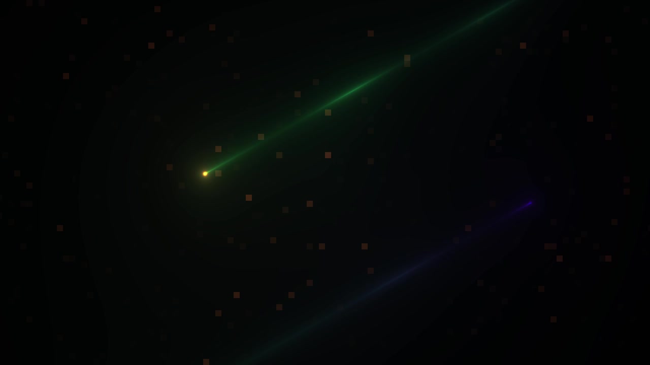 Abstract Motion Background with Glowing Light Streaks and Floating Particles