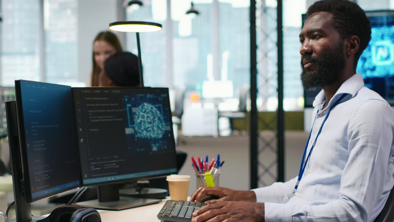 Computer Scientist Using Ai On Computer To Optimize Performance