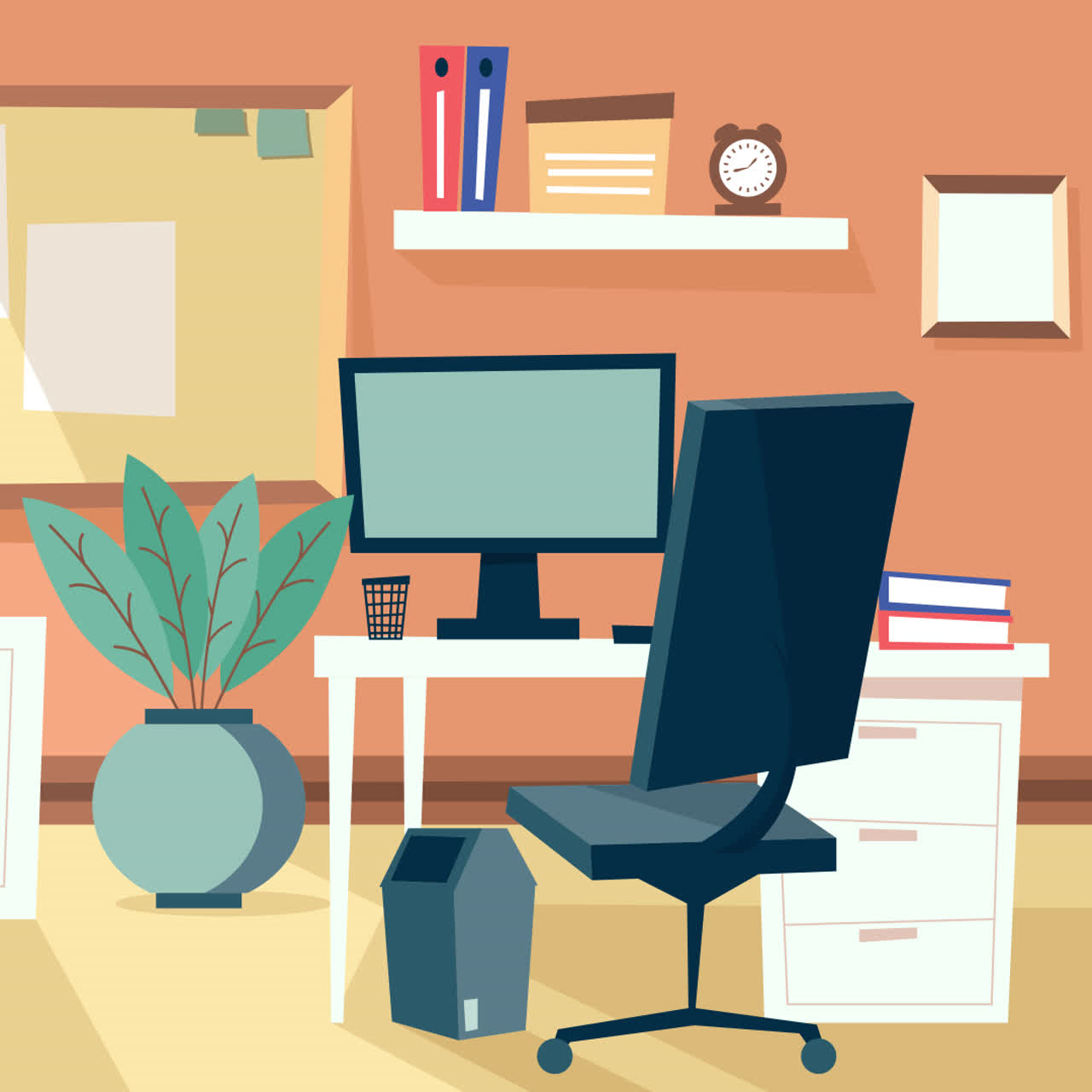 현대적인 홈 오피스 인테리어