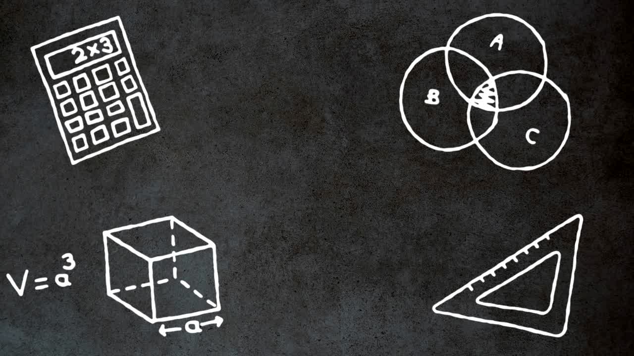 iconos del concepto de la escuela contra el pizarrón