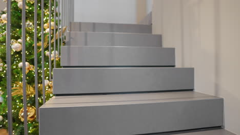 modern stairs with a sleek design in a classic setting