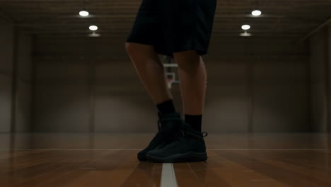 athlete training on a basketball court
