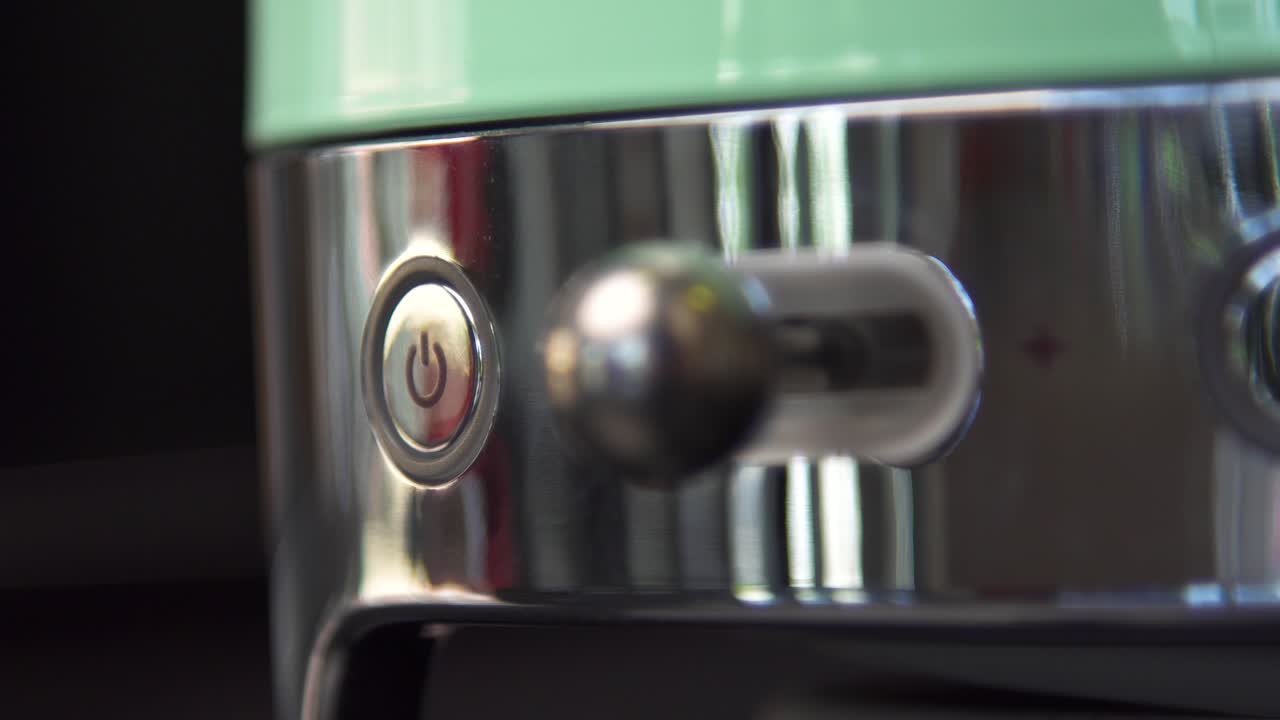 panel de control de la cafetera retro