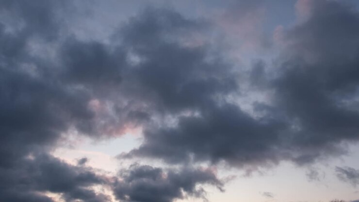 Blue clouds background. Solid cloud cover.