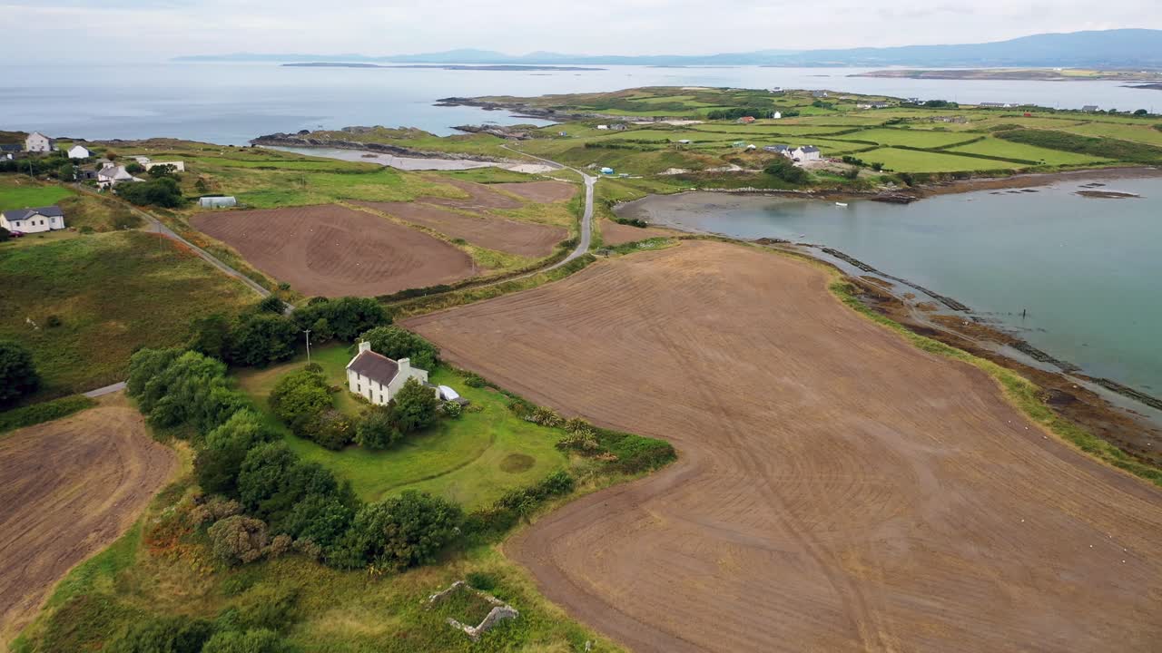 Vista aerea di Sherkin Island, Cork sud-occidentale, Irlanda