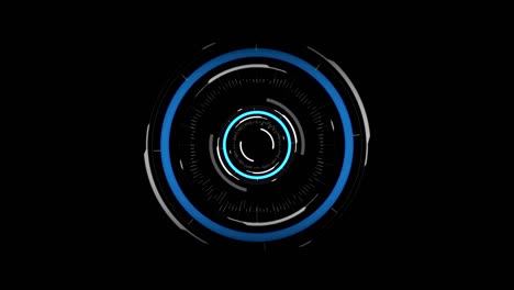 holograma de circuito virtual sobre fondo negro