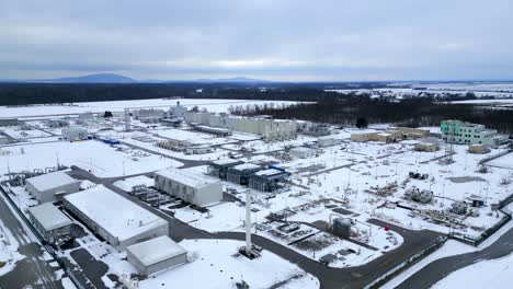 compressor station for natural gas distribution and transportation in winter