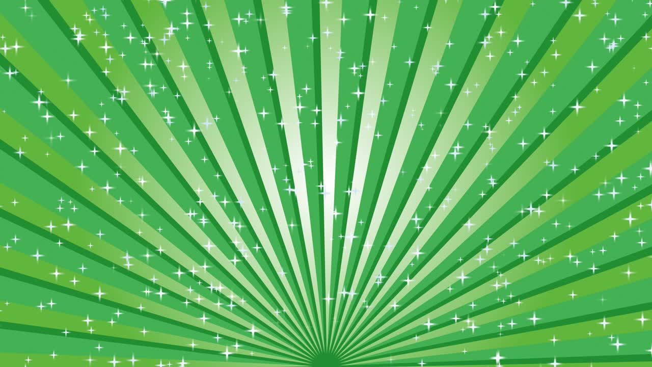 빛나는 초록색 선은 반이는 별과 함께 배경의 아래쪽을 돌고 있습니다.