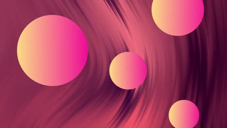 Animation-of-gradient-circles-on-purple-texture-background