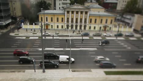 city street view with cars and buildings