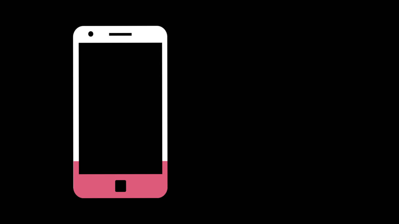 Mobiltelefon fyldt med rød farve