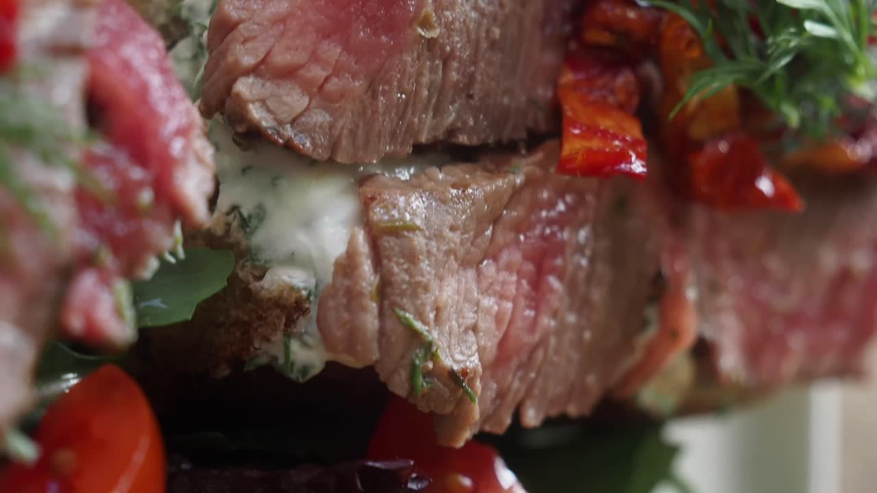 Steak Open Faced Sandwich