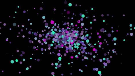 animación de bokeh de partículas abstractas de 4k, fondo de color negro