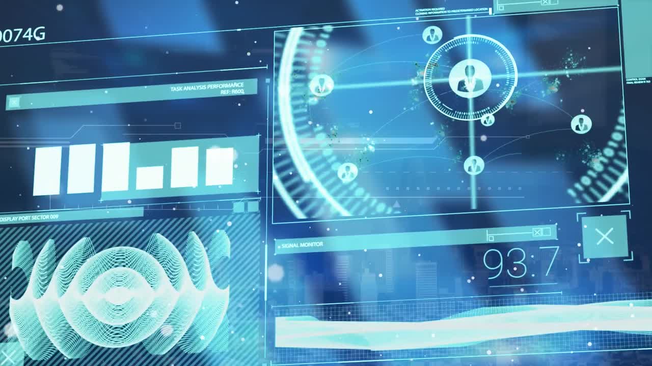 스크린을 통해 스 ⁇  스캔과 데이터 처리의 애니메이션