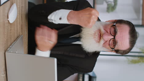 happy amazed businessman shocked by sudden victory, game winning, lottery goal achievemen, good news