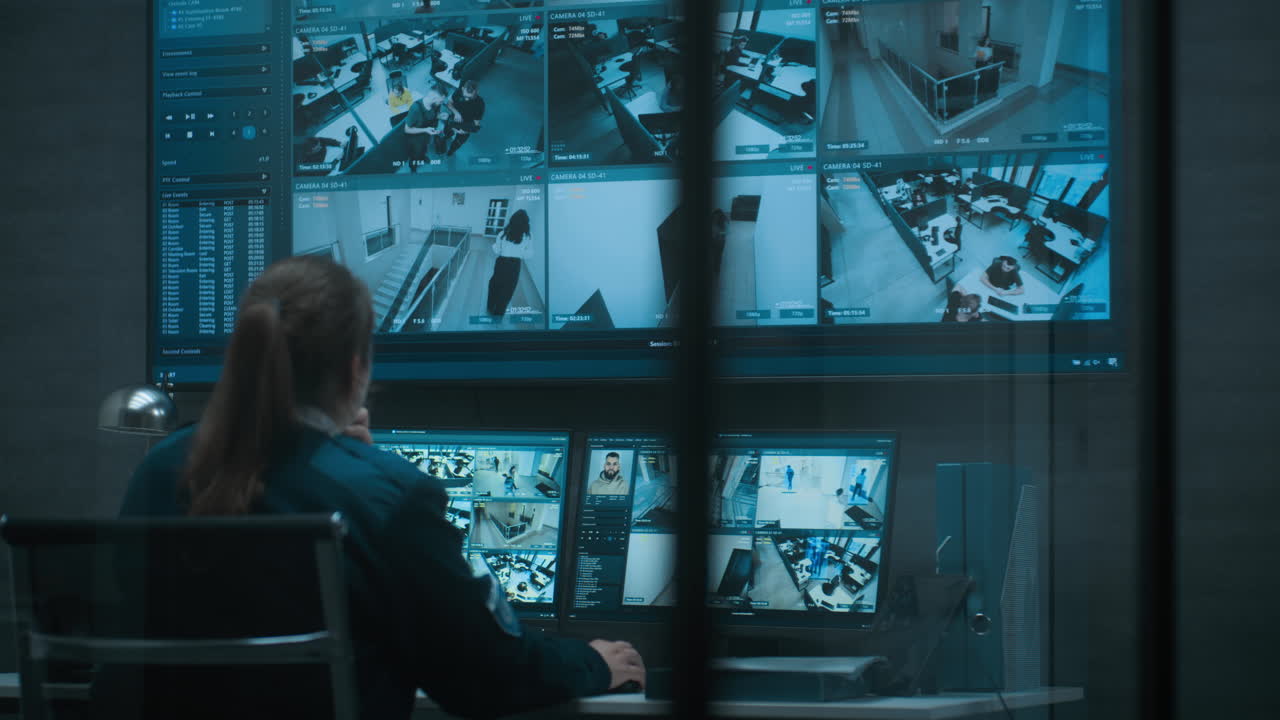 sala de control de vigilancia de seguridad