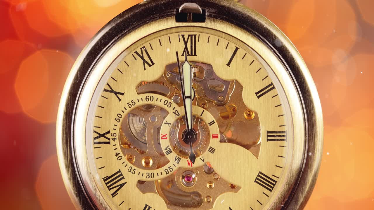 Reloj de estilo retro Fondo abstracto de Navidad o año nuevo