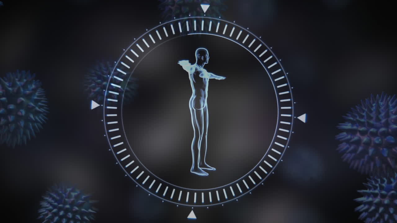 prototipo de hombre de representación en un marco redondo