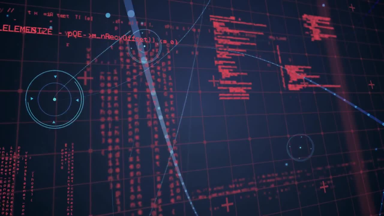 Animation of network of connections over data processing