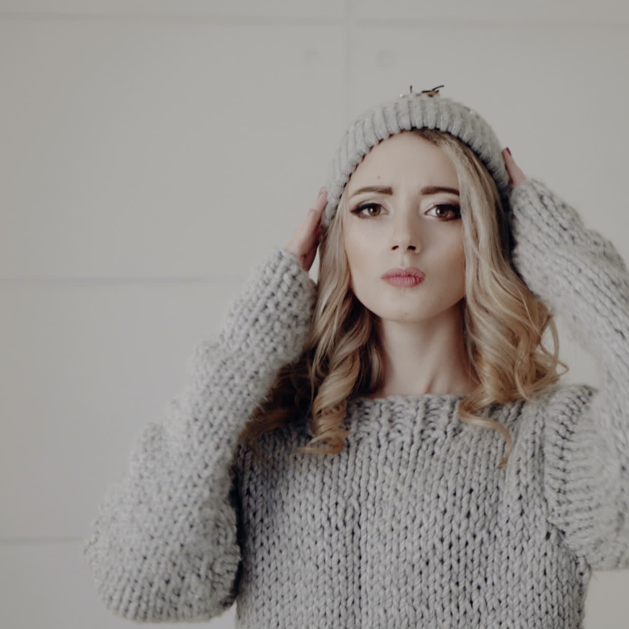 Beauty Fashion surprised Woman portrait. Beautiful girl model with a beautiful make-up came out. Emotions. Isolated over white background