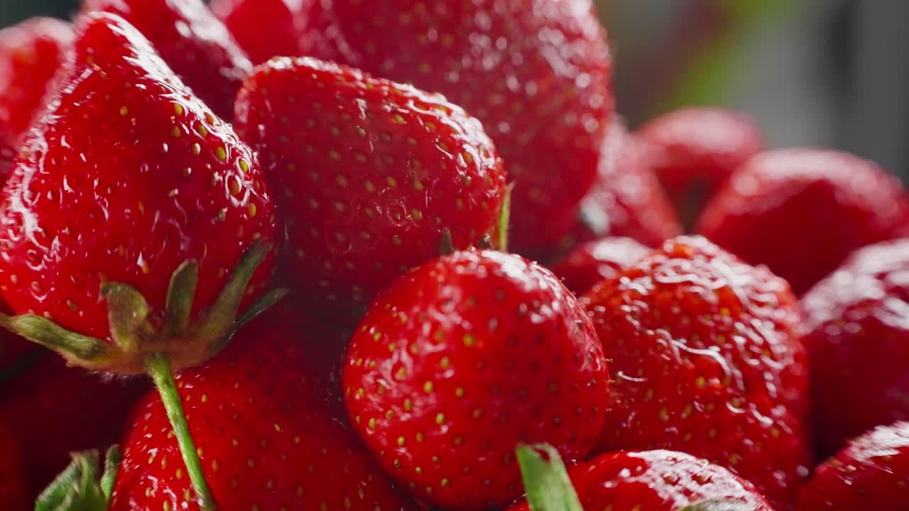 신선한 딸기 의 클로즈업