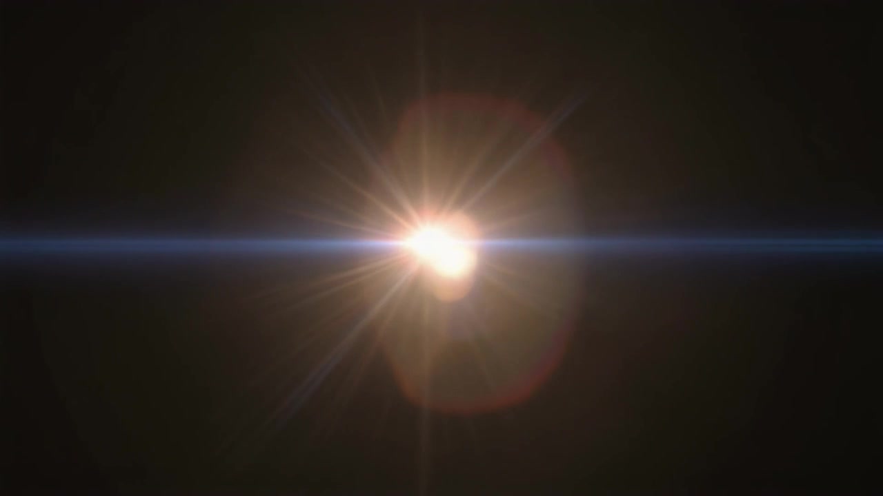 Sorgente di Luce Brillante con Effetto Lens Flare Cinematografico