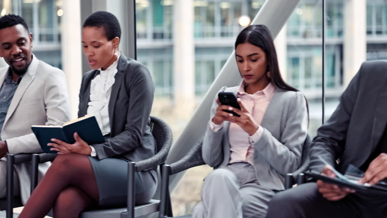 tecnología, entrevistas y gente de negocios