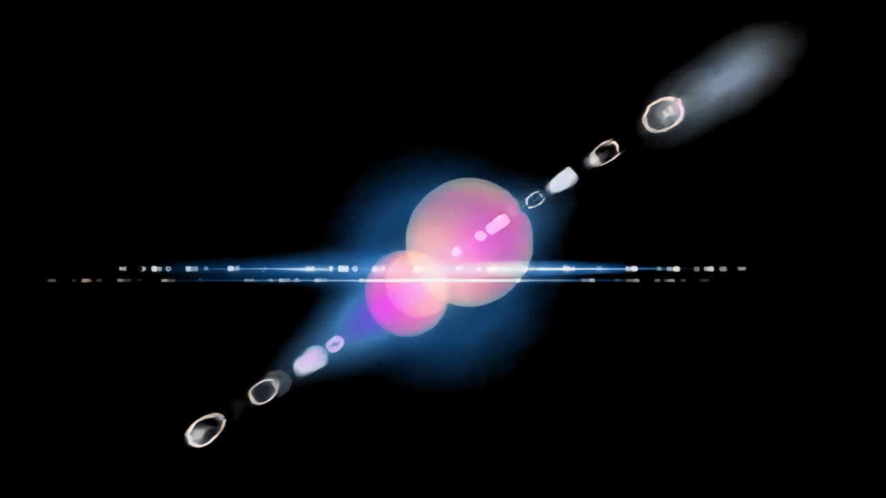 Abstract futuristic light burst animated overlay, transparent 4K video, alpha channel, ProRes 4444