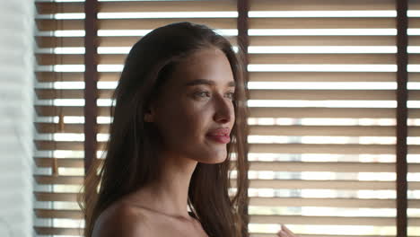 woman portrait at a window