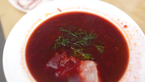 bowl of delicious russian borscht