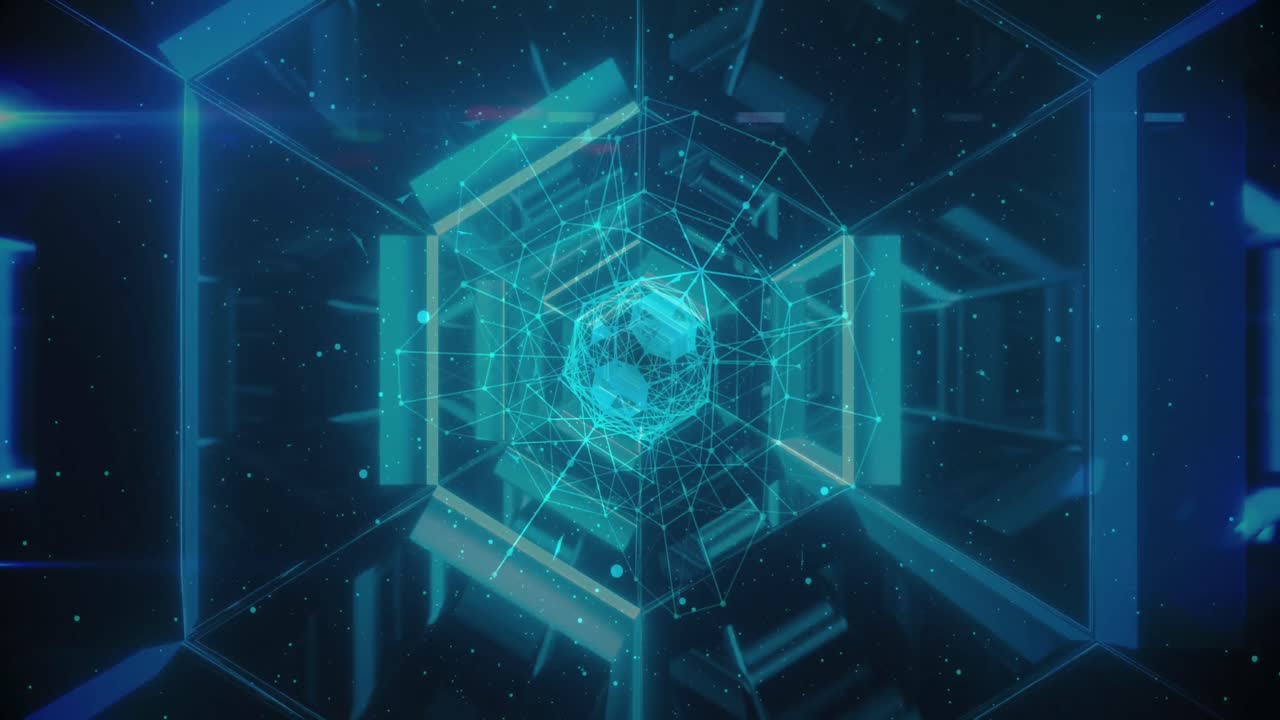 빛나는 터널에 대한 연결 네트워크의 지구