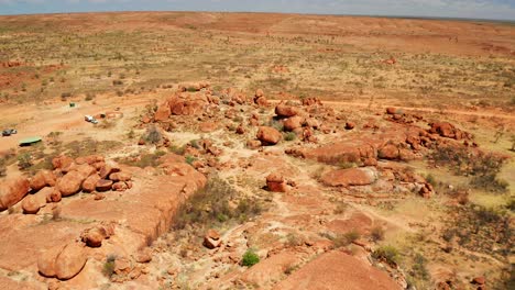 devils marbles conservation reserve amidst the wilderness in northern territory, australia