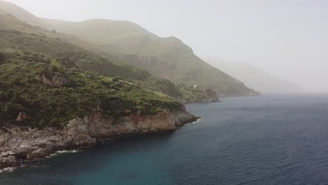 sicilian jungle by drone scopello sea landscape
