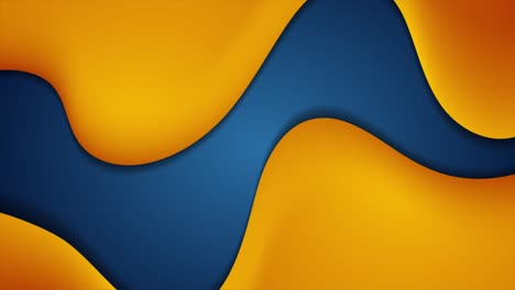 high contrast blue orange abstract waves corporate motion background