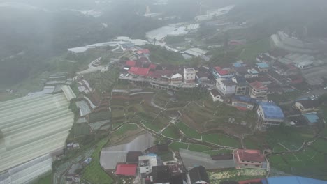 general landscape view of the brinchang district within the cameron highlands area of malaysia