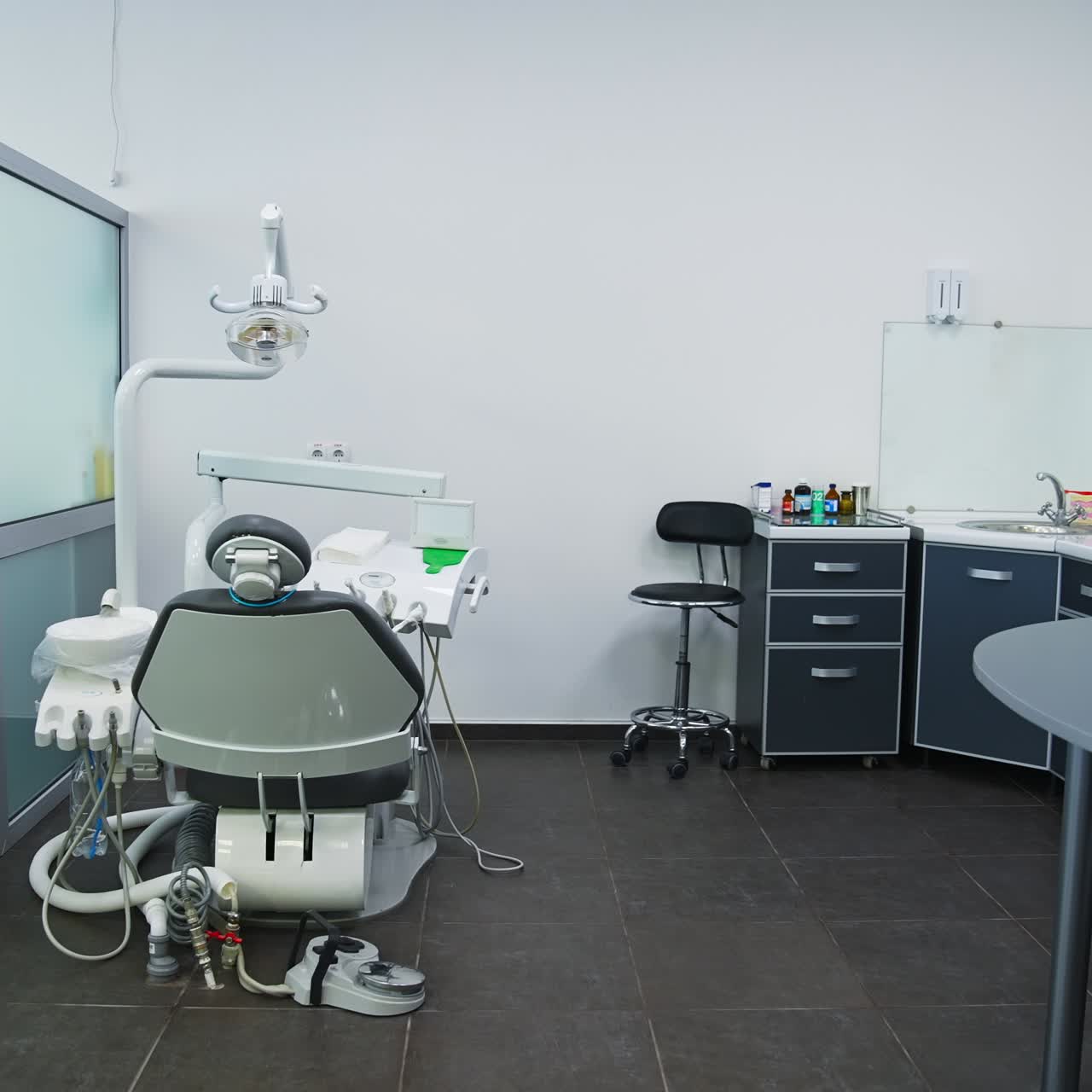 Stomatology clinic professional chair. Dental healthcare equipment