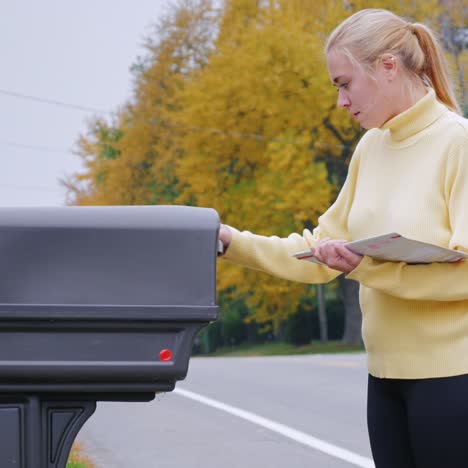 Young-Woman-Takes-The-Mail-From-The-Mailbox