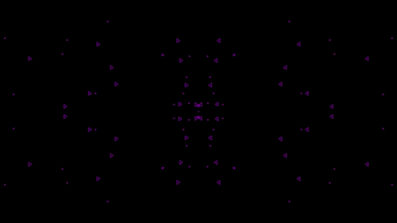 Abstract Purple Geometric Pattern Pulsing on Black Background